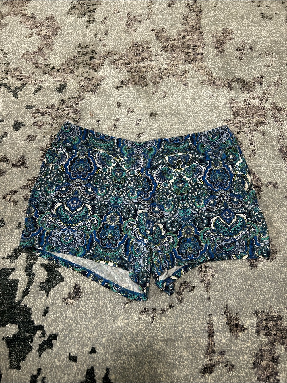 Soma Blue and Teal Paisley Women's Lounge Shorts